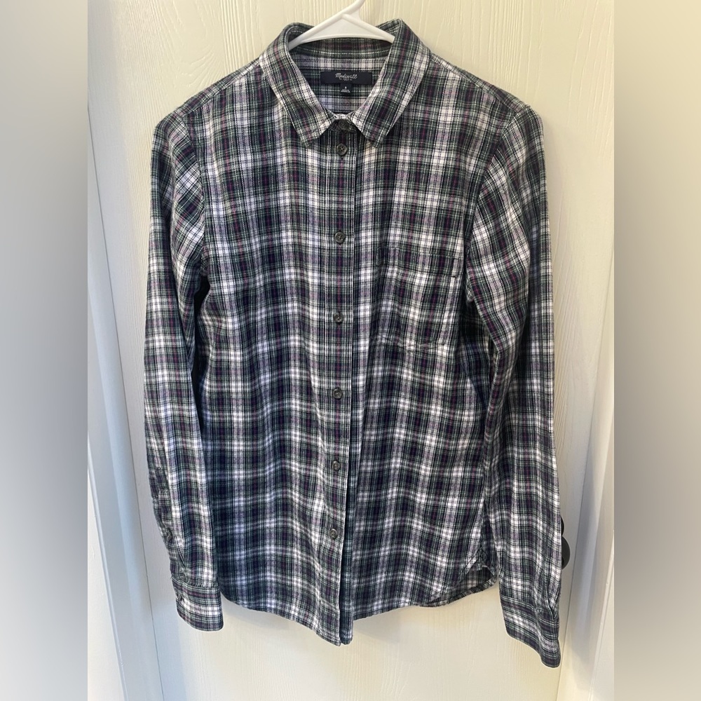 Madewell checker plaid shirt size S